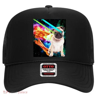 Space Hunger Pug Laser Pizza Bacon Hat