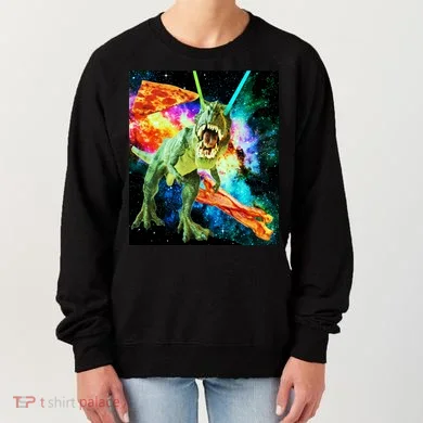 Space Hunger Wars T-Rex Pizza Bacon Women's Sweatshirt