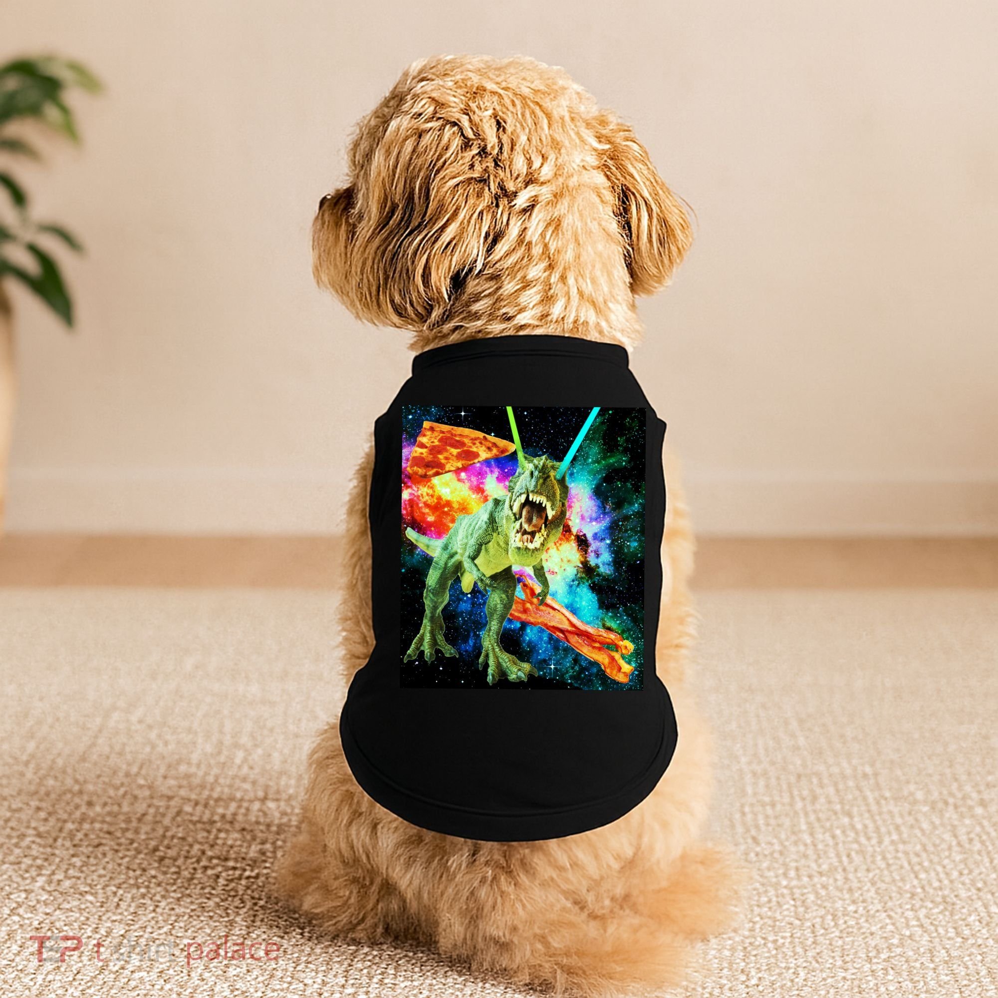 Space Hunger Wars T-Rex Pizza Bacon Doggie Tank