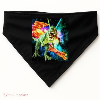 Space Hunger Wars T-Rex Pizza Bacon USA-Made Doggie Bandana