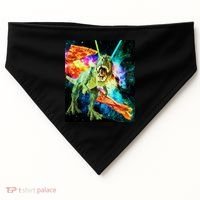 Space Hunger Wars T-Rex Pizza Bacon USA-Made Doggie Bandana thumb 0