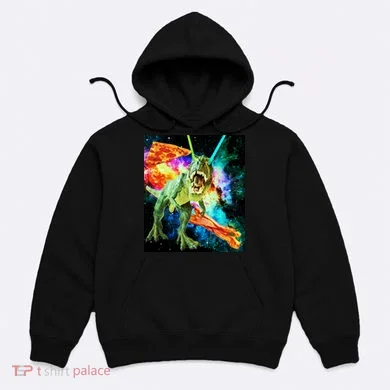 Space Hunger Wars T-Rex Pizza Bacon Hoodie