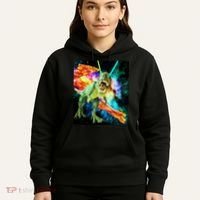 Space Hunger Wars T-Rex Pizza Bacon Hoodie thumb 5