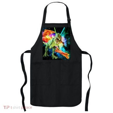 Space Hunger Wars T-Rex Pizza Bacon Apron
