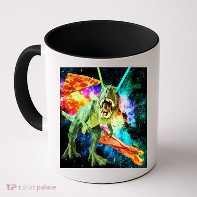 Space Hunger Wars T-Rex Pizza Bacon Coffee Mug