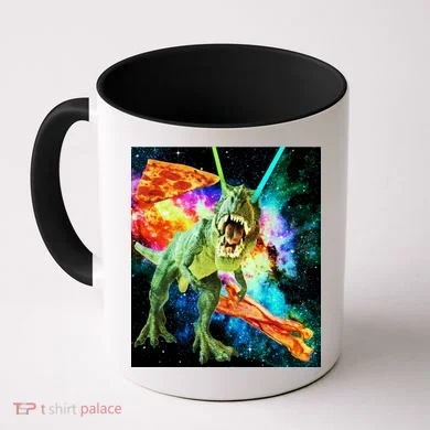 Space Hunger Wars T-Rex Pizza Bacon Coffee Mug