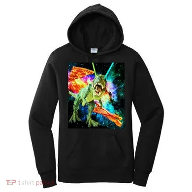 Space Hunger Wars T-Rex Pizza Bacon Women's Hoodie