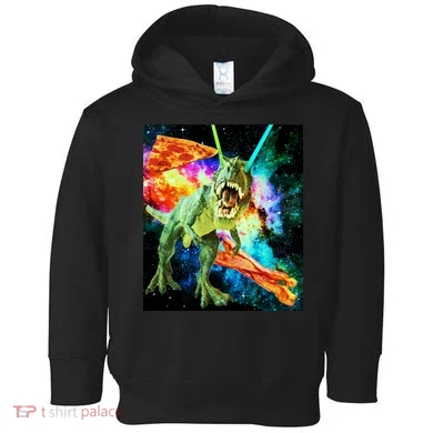 Space Hunger Wars T-Rex Pizza Bacon Toddler Hoodie