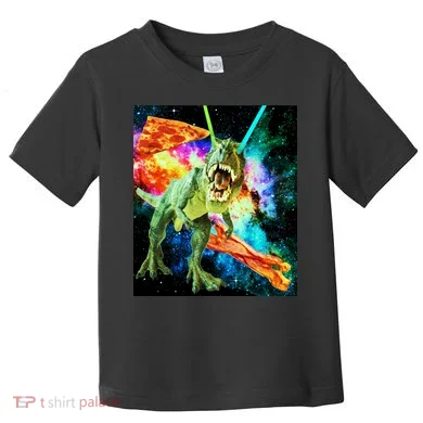 Space Hunger Wars T-Rex Pizza Bacon Toddler T-Shirt