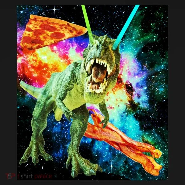 Space Hunger Wars T-Rex Pizza Bacon Toddler T-Shirt