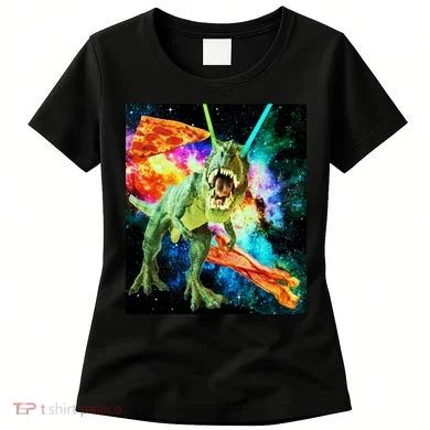 Space Hunger Wars T-Rex Pizza Bacon Women's T-Shirt