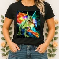 Space Hunger Wars T-Rex Pizza Bacon Women's T-Shirt thumb 2