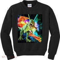 Space Hunger Wars T-Rex Pizza Bacon Kids Sweatshirt thumb 0