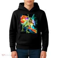 Space Hunger Wars T-Rex Pizza Bacon Kids Hoodie thumb 4
