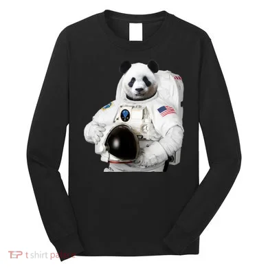 Space Panda USA Astronaut Long Sleeve Shirt