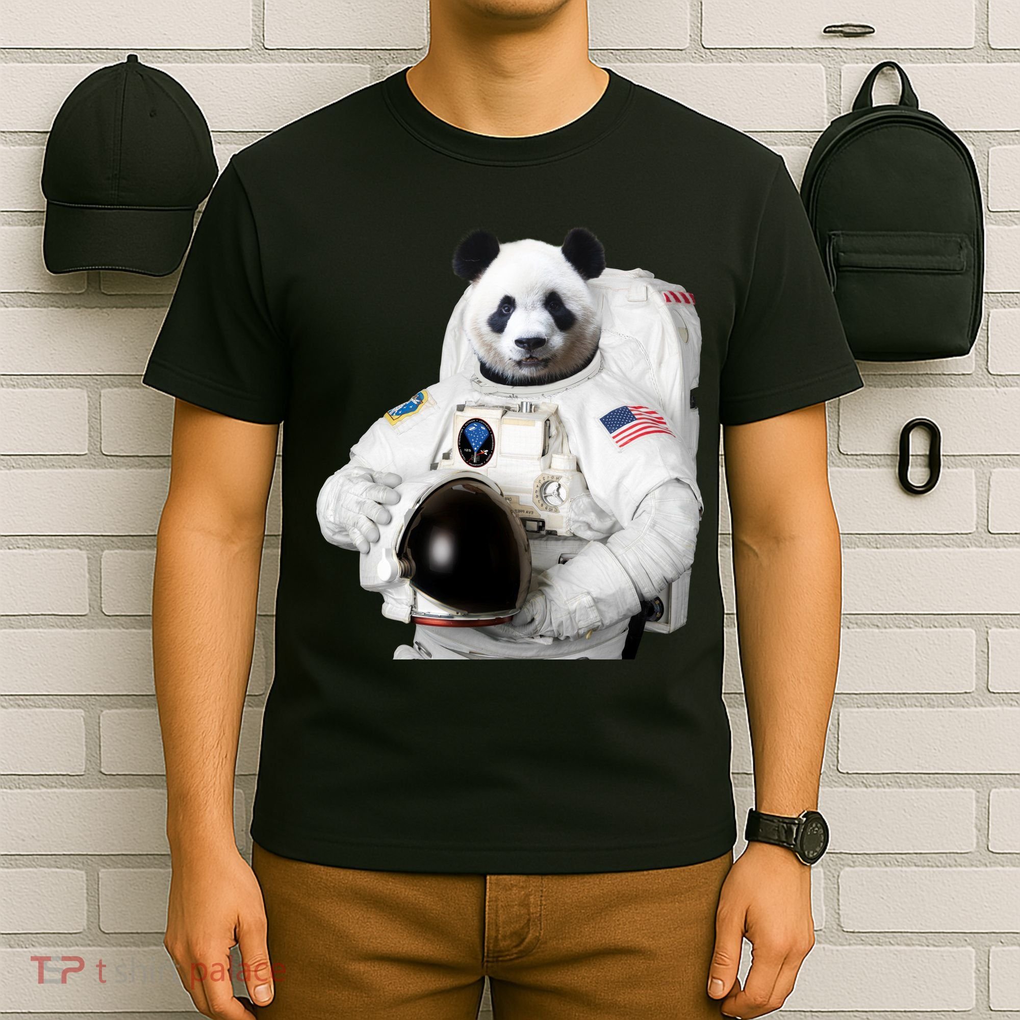 Space Panda USA Astronaut T-Shirt