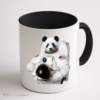 Space Panda USA Astronaut Coffee Mug back
