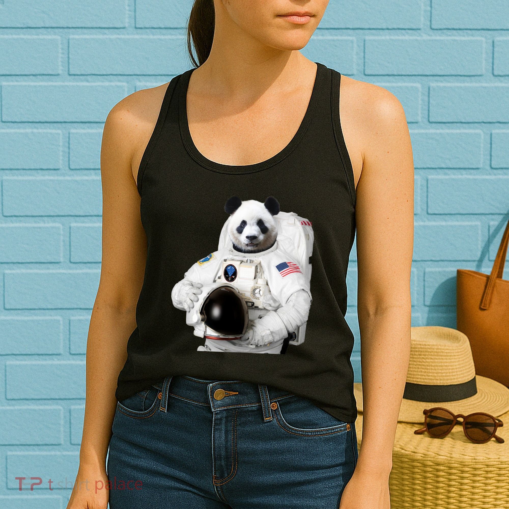 Space Panda USA Astronaut Women's Tank Top