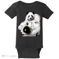 Space Panda USA Astronaut Baby Bodysuit thumb 0