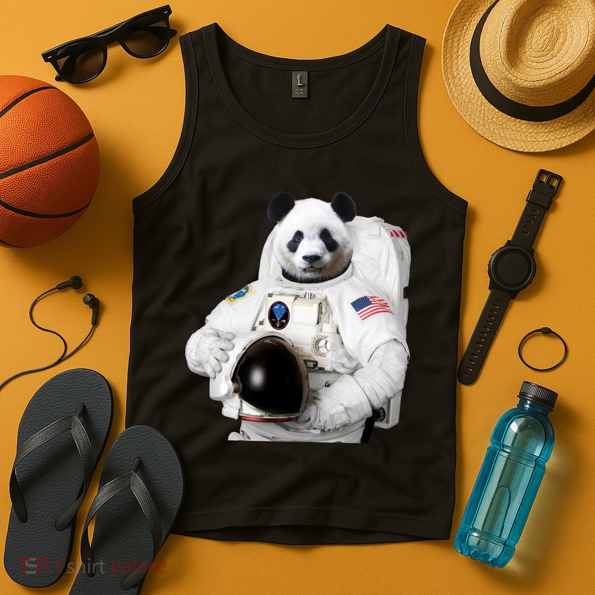 Space Panda USA Astronaut Tank Top