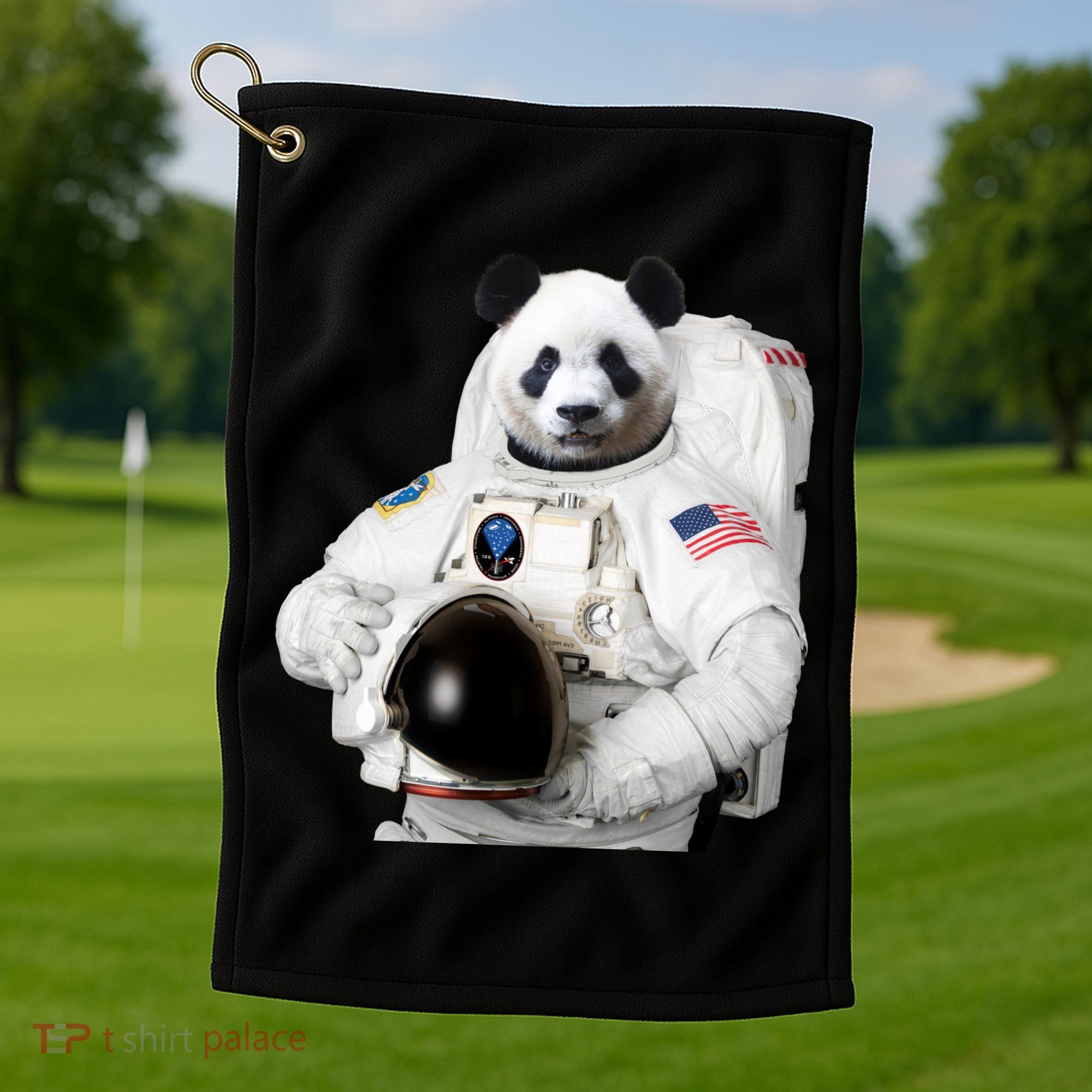 Space Panda USA Astronaut Golf Towel