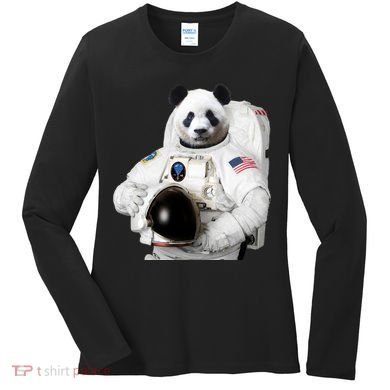 Space Panda USA Astronaut Women's Long Sleeve Shirt