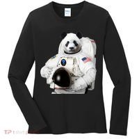Space Panda USA Astronaut Women's Long Sleeve Shirt thumb 0