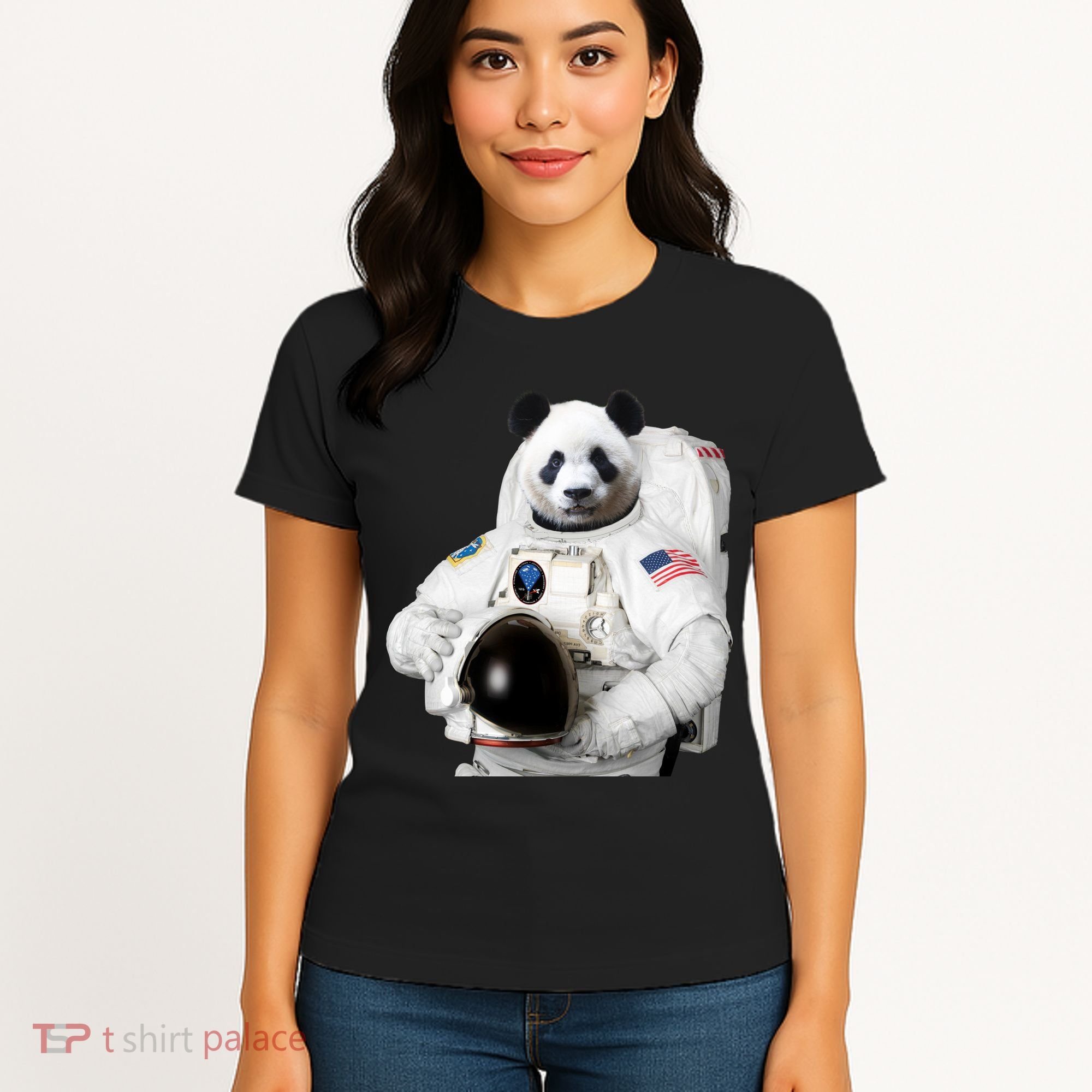 Space Panda USA Astronaut Women's T-Shirt