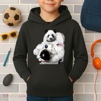 Space Panda USA Astronaut Kids Hoodie thumb 2