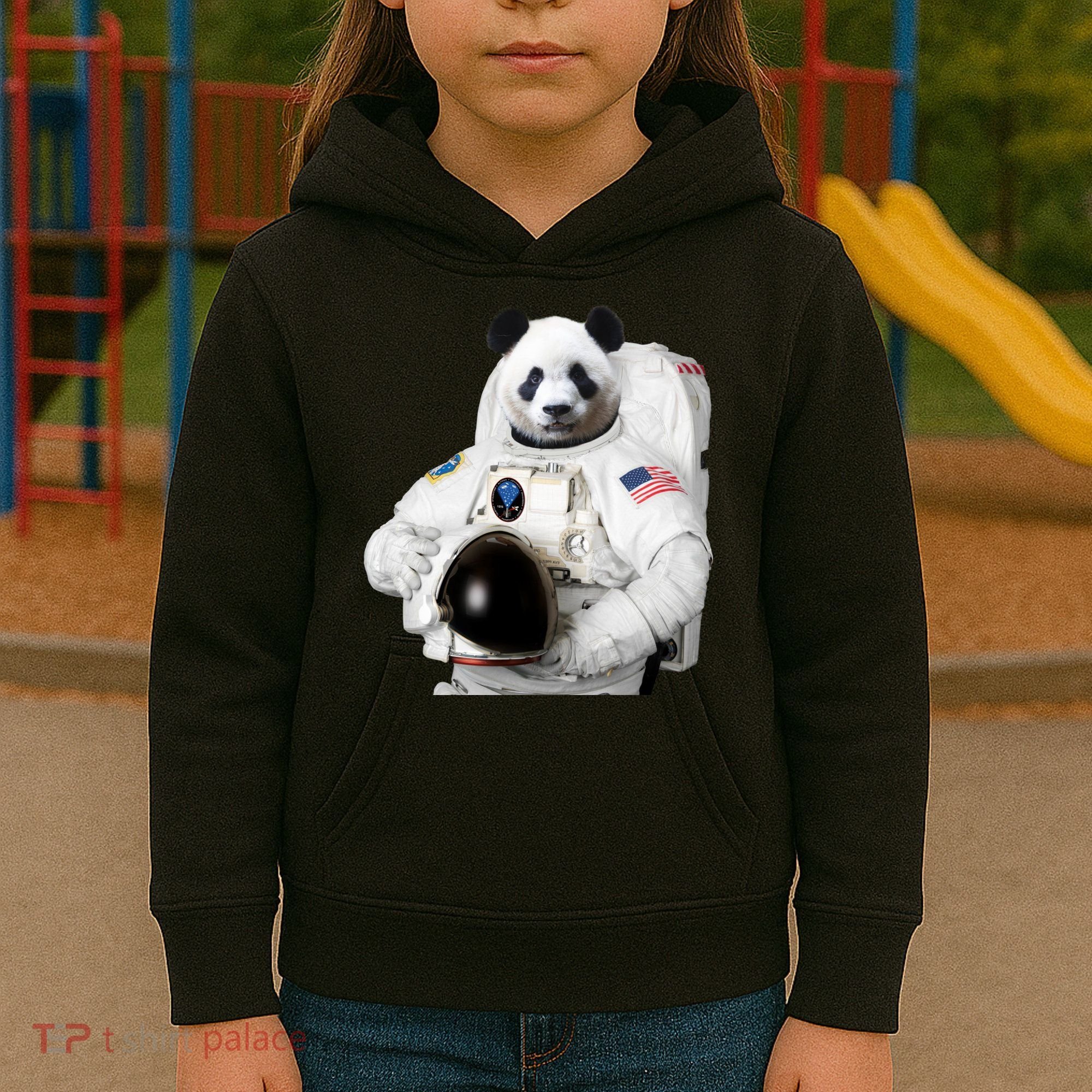 Space Panda USA Astronaut Kids Hoodie
