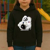 Space Panda USA Astronaut Kids Hoodie thumb 3