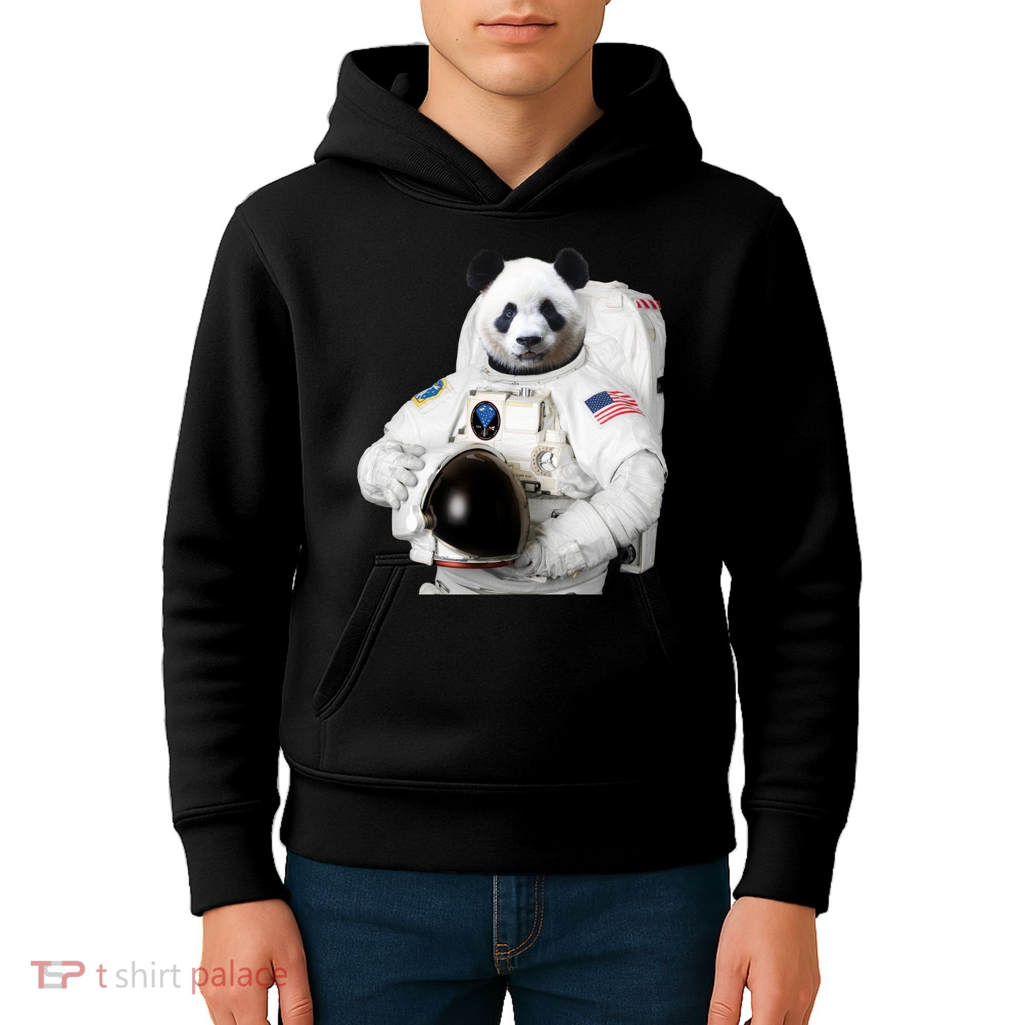Space Panda USA Astronaut Kids Hoodie