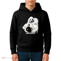 Space Panda USA Astronaut Kids Hoodie thumb 4