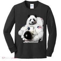 Space Panda USA Astronaut Kids Long Sleeve Shirt thumb 0