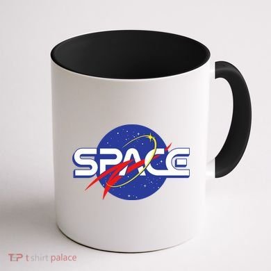 Space Retro logo Coffee Mug back
