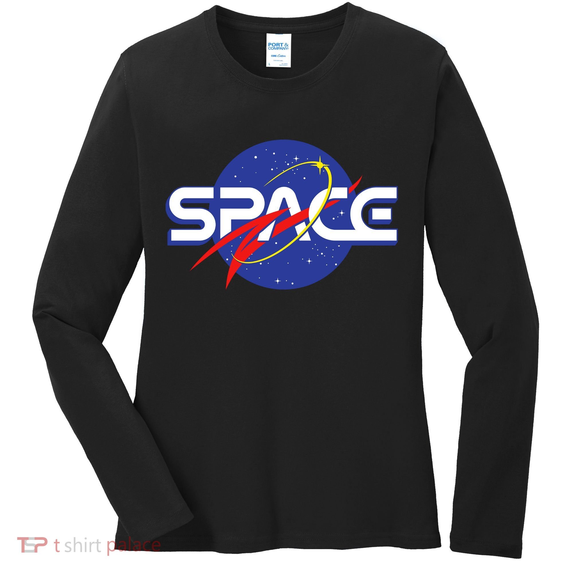 Space Retro logo Women's Long Sleeve Shirt