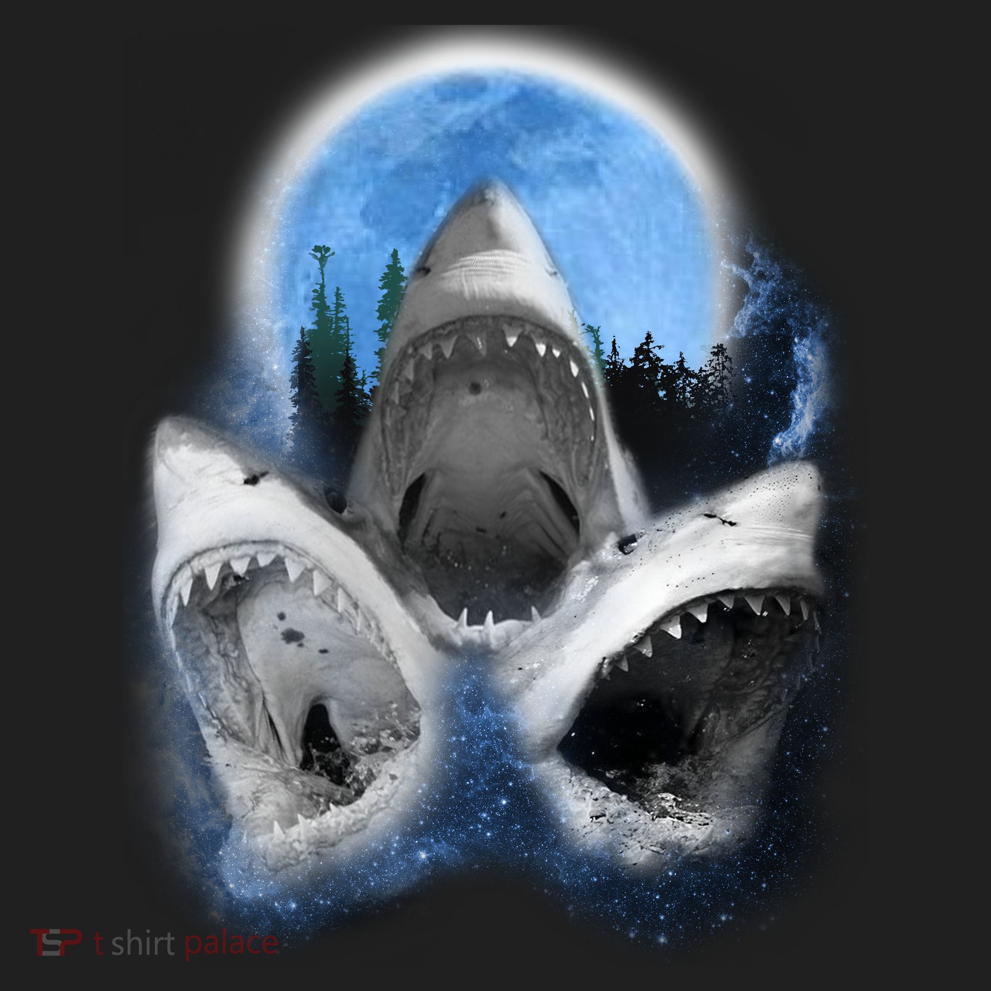 Space Sharks Universe Trio Golf Towel