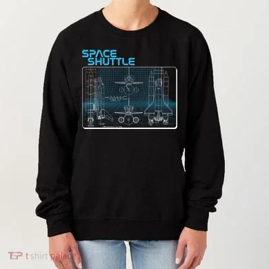 Space Shuttle Diagram Blueprint Women's Sweatshirt