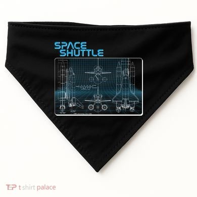 Space Shuttle Diagram Blueprint USA-Made Doggie Bandana