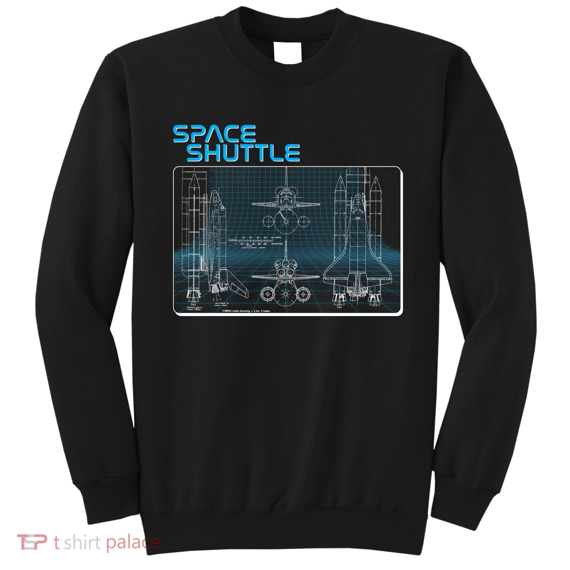 Space Shuttle Diagram Blueprint Sweatshirt