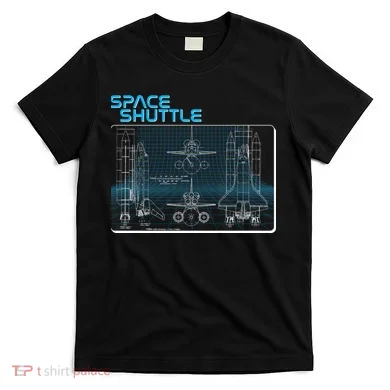 Space Shuttle Diagram Blueprint T-Shirt