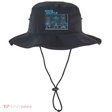 Space Shuttle Diagram Blueprint Bucket Hat