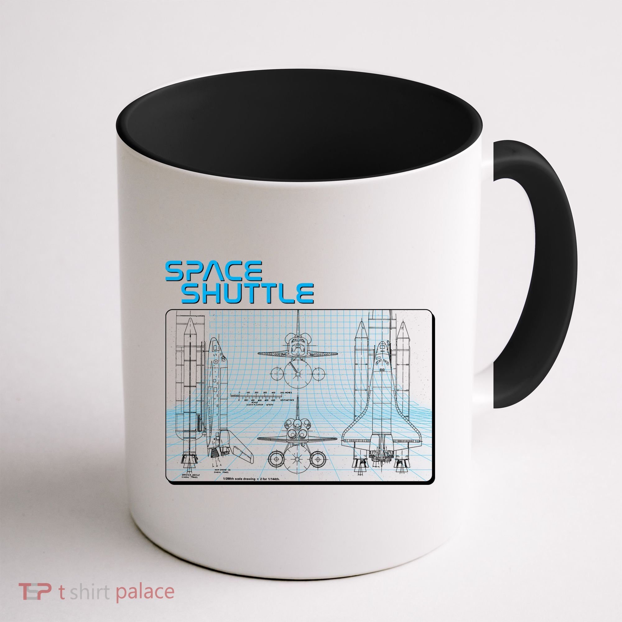 Space Shuttle Diagram Blueprint Coffee Mug