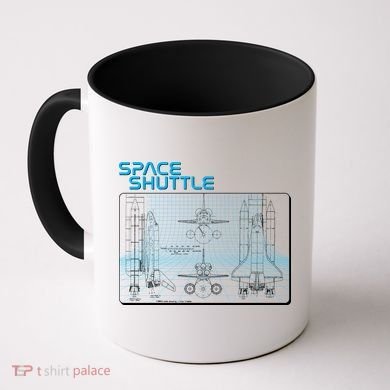 Space Shuttle Diagram Blueprint Coffee Mug