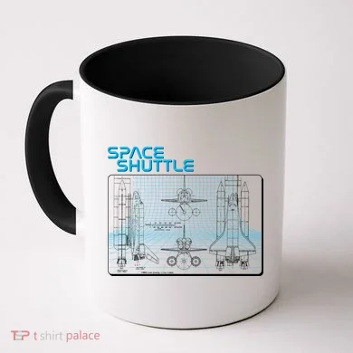 Space Shuttle Diagram Blueprint Coffee Mug