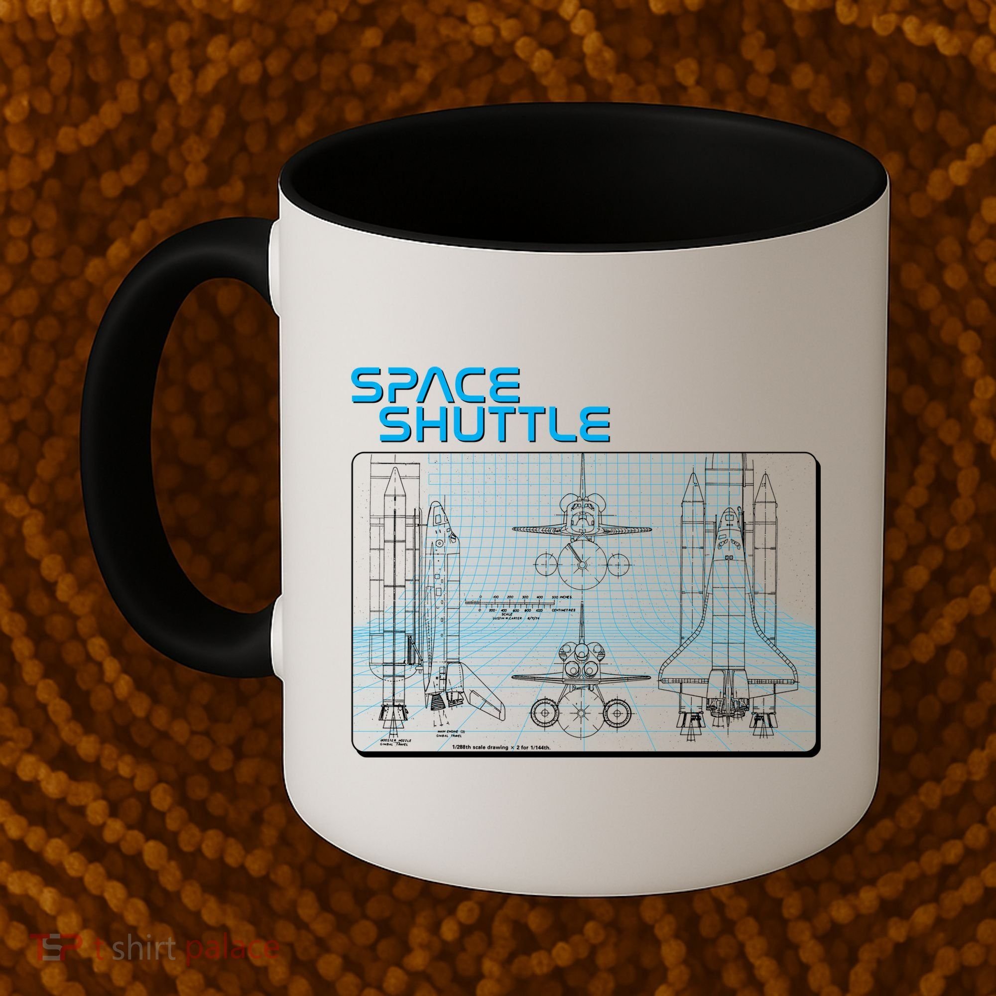 Space Shuttle Diagram Blueprint Coffee Mug
