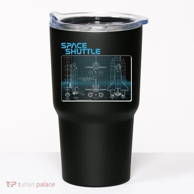Space Shuttle Diagram Blueprint Tumbler