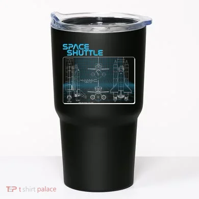 Space Shuttle Diagram Blueprint Tumbler