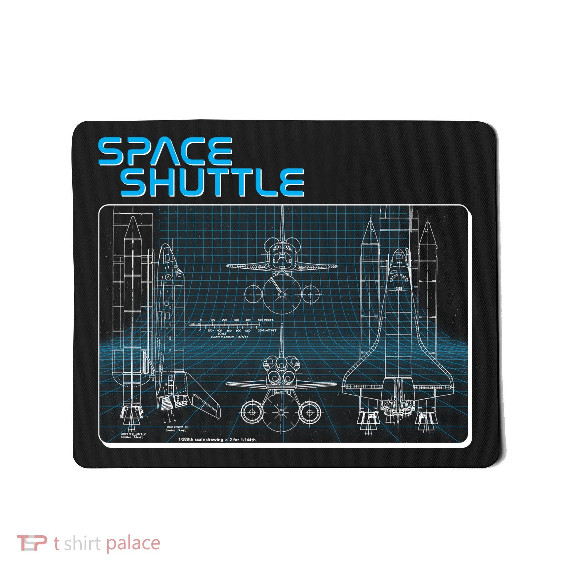 Space Shuttle Diagram Blueprint Mousepad