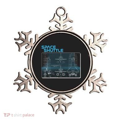 Space Shuttle Diagram Blueprint Ornament
